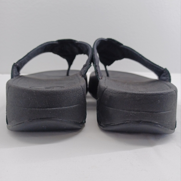 Fitflop suede black thong sandals Women’s  size 7 - Picture 6 of 12